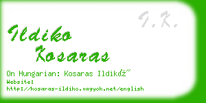 ildiko kosaras business card